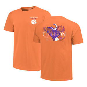 Clemson Comfort Colors Tiger Lined State Tee - ORANGE