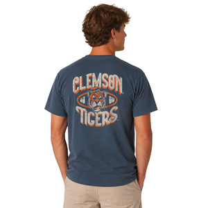 Clemson Comfort Colors Vintage Marquee Vault Tiger Tee - DENIM