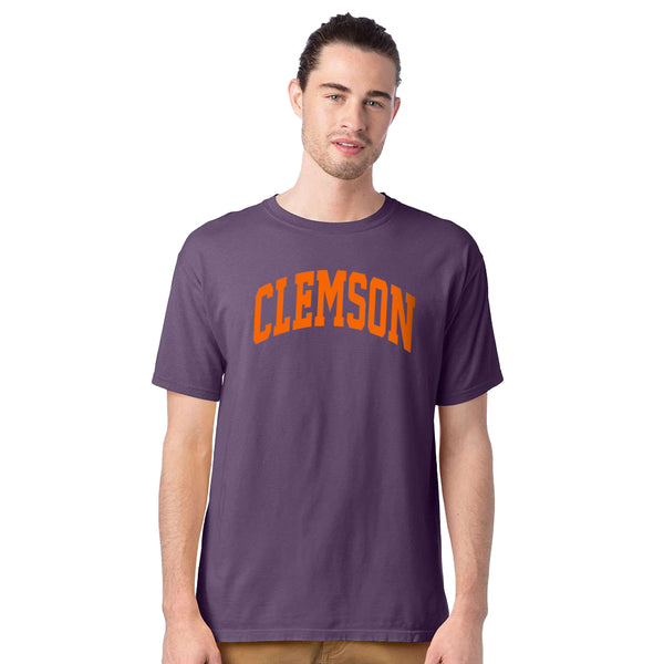 Clemson Comfort Wash Arch Tee - PURPLE