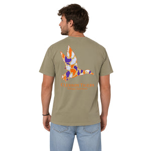 Clemson Comfort Wash Camo Duck Tee - OLIVE