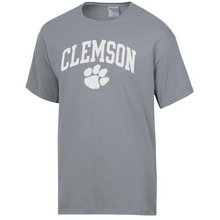 Clemson Comfort Wash Classic Tee - LT GREY