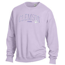 Clemson Comfort Wash Crewneck - LT PURPLE