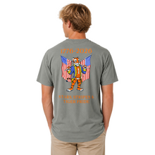 Clemson Comfort Wash Crossed Flags Tee - LT GREY