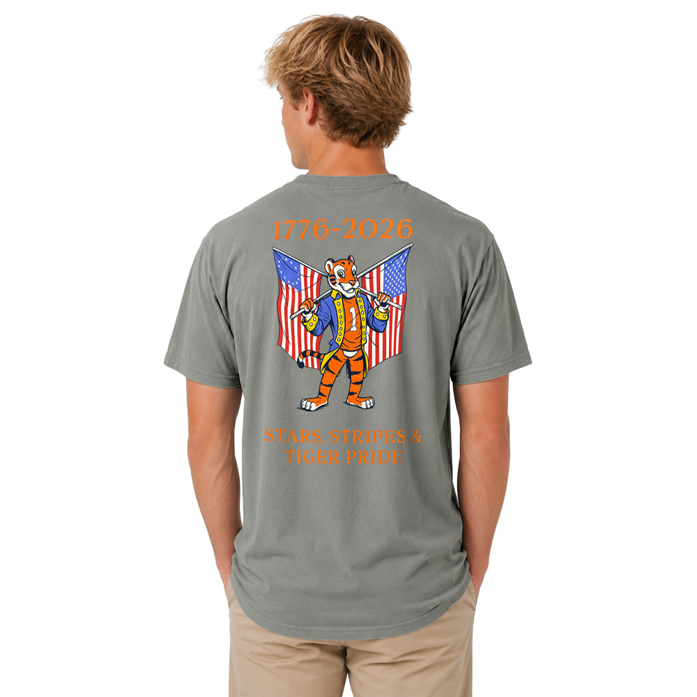 Clemson Comfort Wash Crossed Flags Tee
