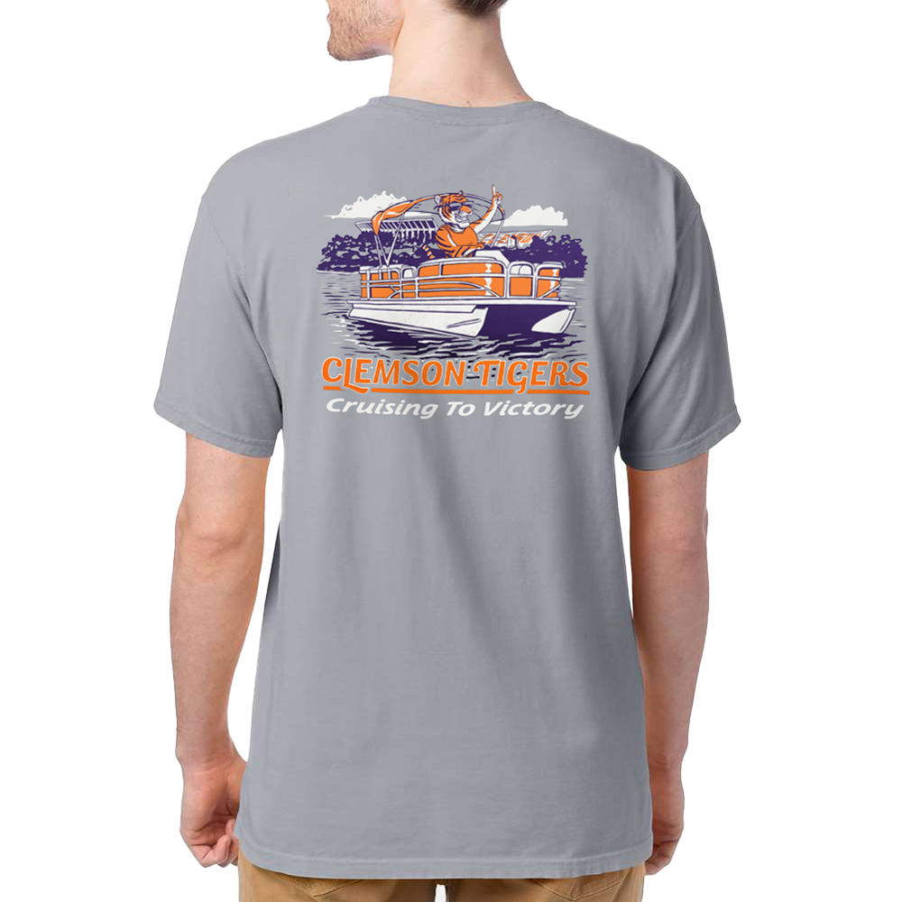 Clemson Comfort Wash Cruising To Victory Tee - SLVRSTN