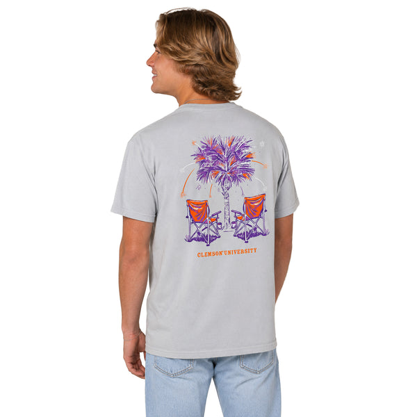 Clemson Comfort Wash Firework Palmetto Tee