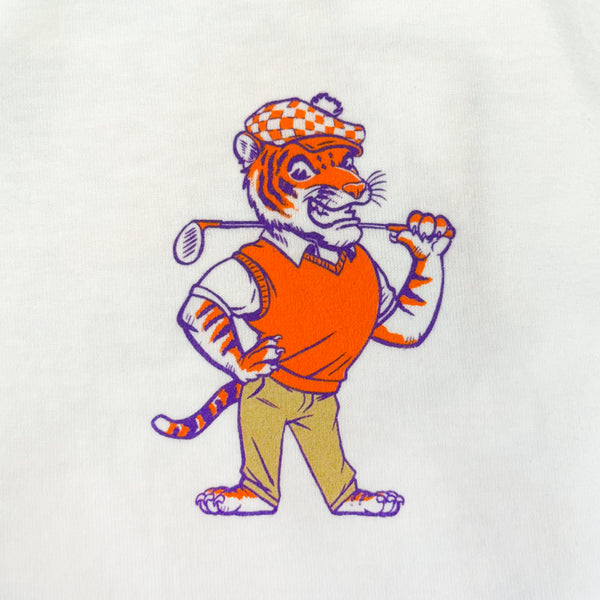 Clemson Comfort Wash Hole In One Tee - WHITE