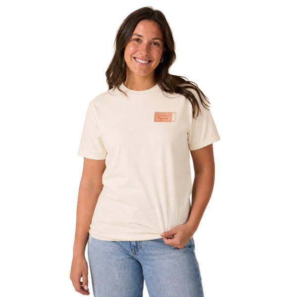 Clemson Comfort Wash Match Box Tee - IVORY