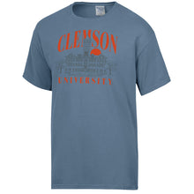 Clemson Comfort Wash Old Main Tee - DENIM