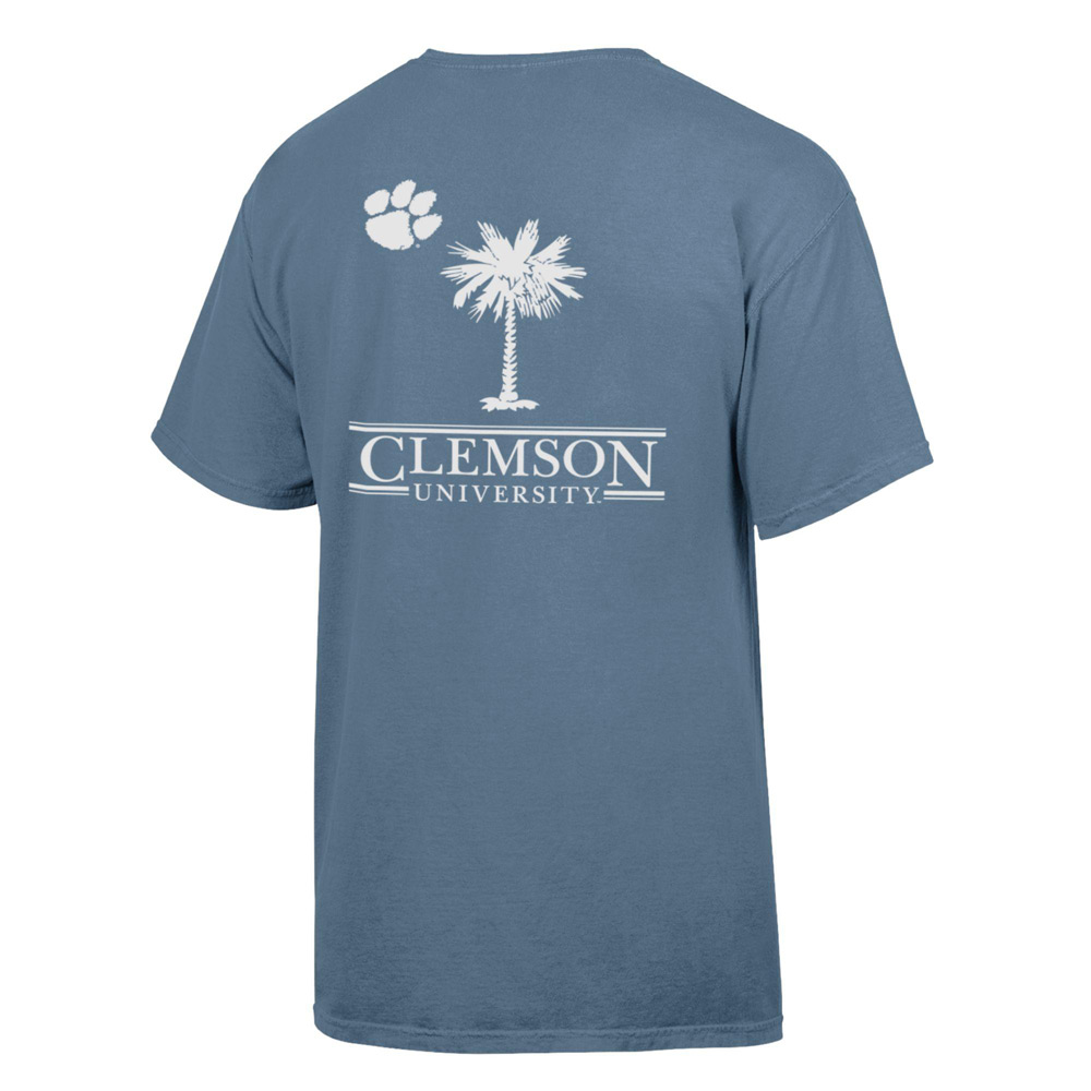 Clemson Comfort Wash Palmetto Tee - DENIM