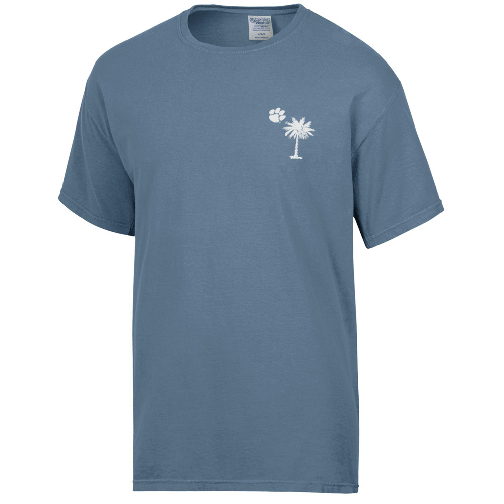 Clemson Comfort Wash Palmetto Tee - DENIM