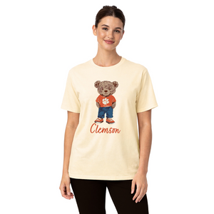 Clemson Comfort Wash Teddy Bear Tee - IVORY