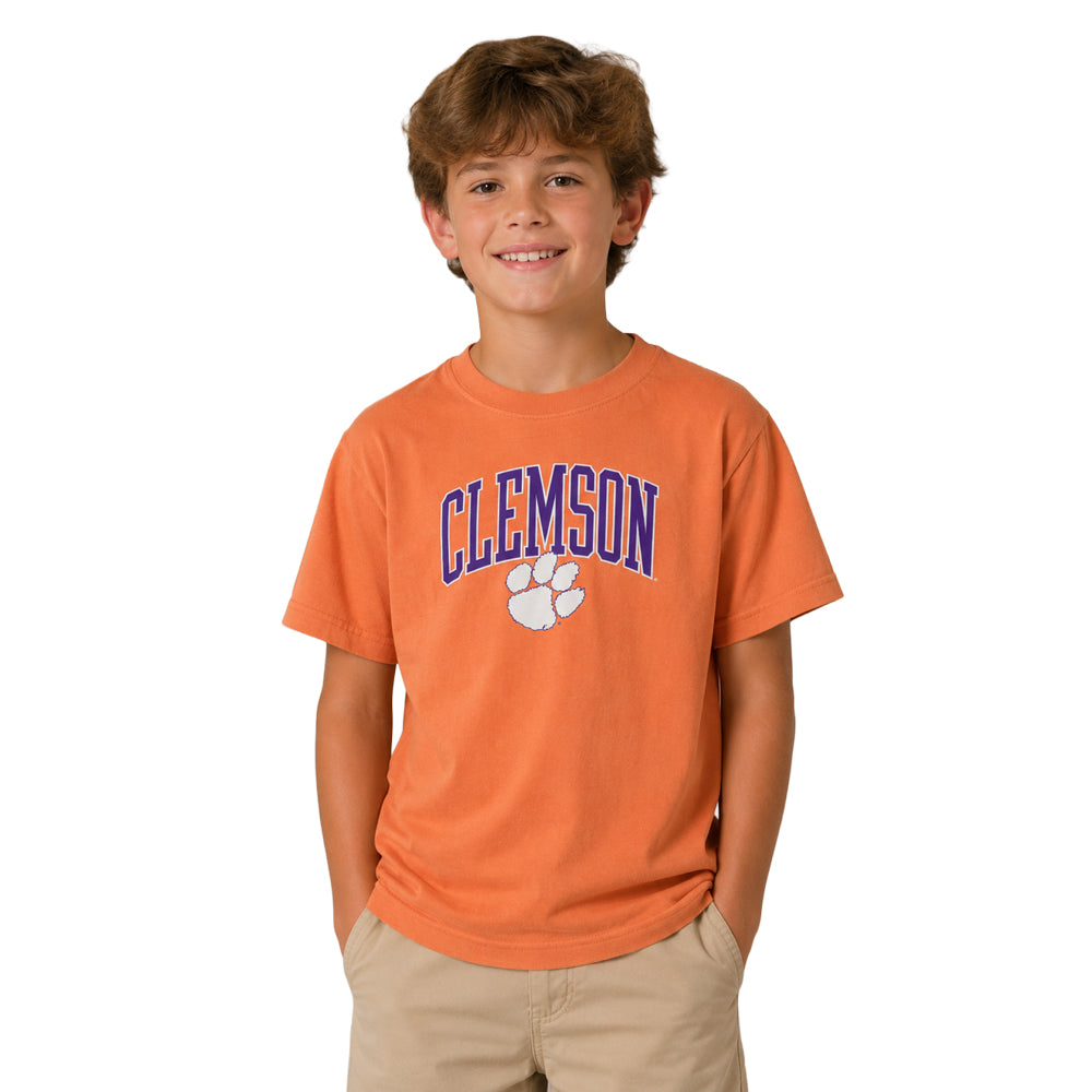 Clemson Comfort Wash Youth Classic Tee - ORANGE