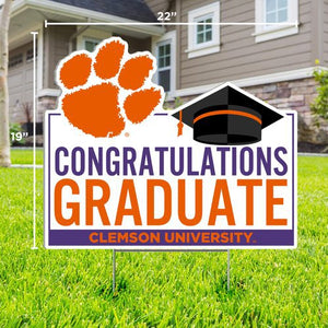 Clemson Congratulations Grad Lawn Sign