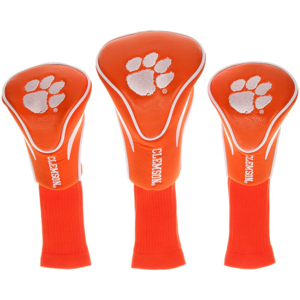 Clemson Contour Fit Headcover 3-Pack