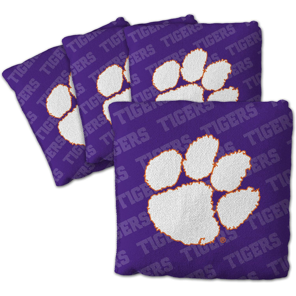 Clemson Cornhole Bags (Set of 4) - PURPLE
