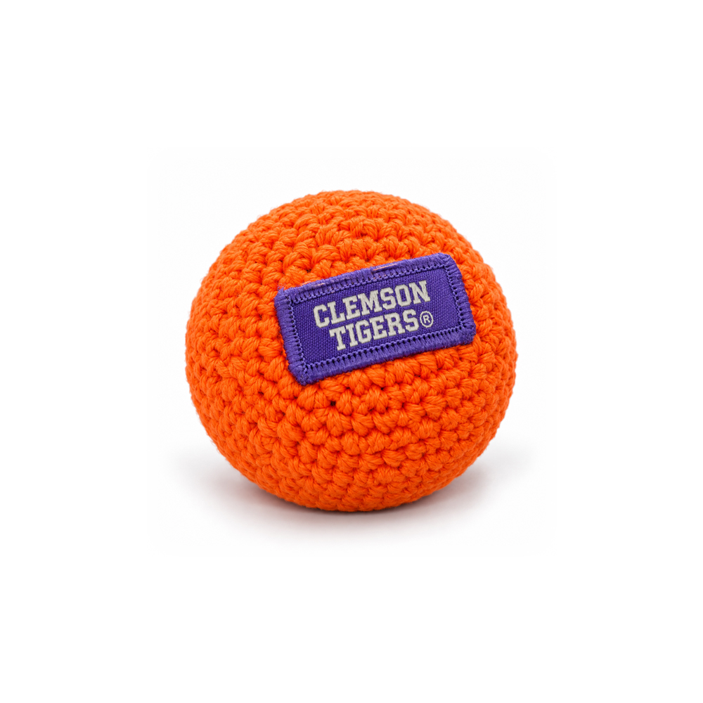 Clemson Crocheted Hacky Sack - ORANGE