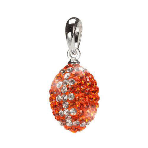Clemson Crystal Football Charm