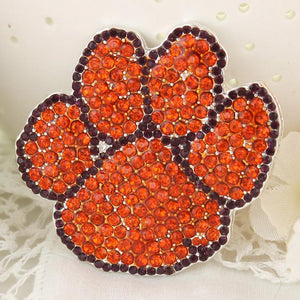 Clemson Crystal Paw Logo Pin