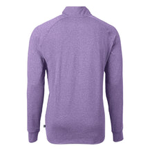 Clemson Cutter & Buck Adapt Eco Heathered 1/4 Zip  - PURPLE