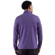 Clemson Cutter & Buck Adapt Striped Quarter-Zip - PURPLE
