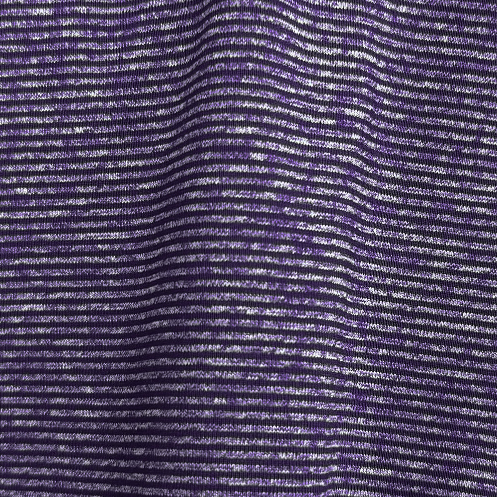 Clemson Cutter & Buck Adapt Striped Quarter-Zip - PURPLE