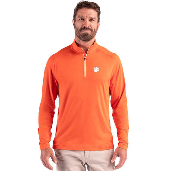 Clemson Cutter & Buck Coastline Epic Comfort Quarter-Zip