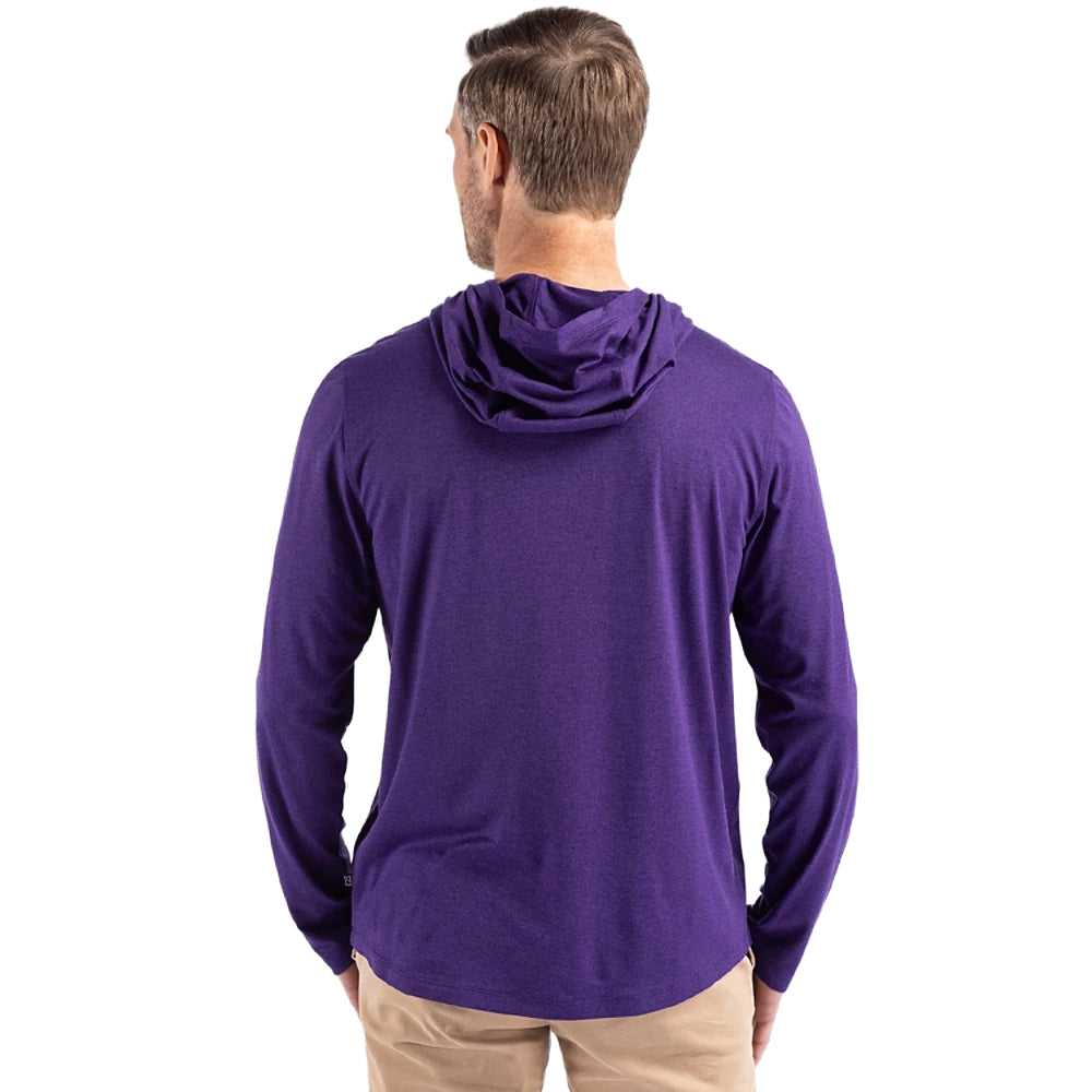 Clemson Cutter & Buck Coastline Hooded Tee - PURPLE