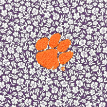Clemson Cutter & Buck Eco Flora Print Polo - PURPLE