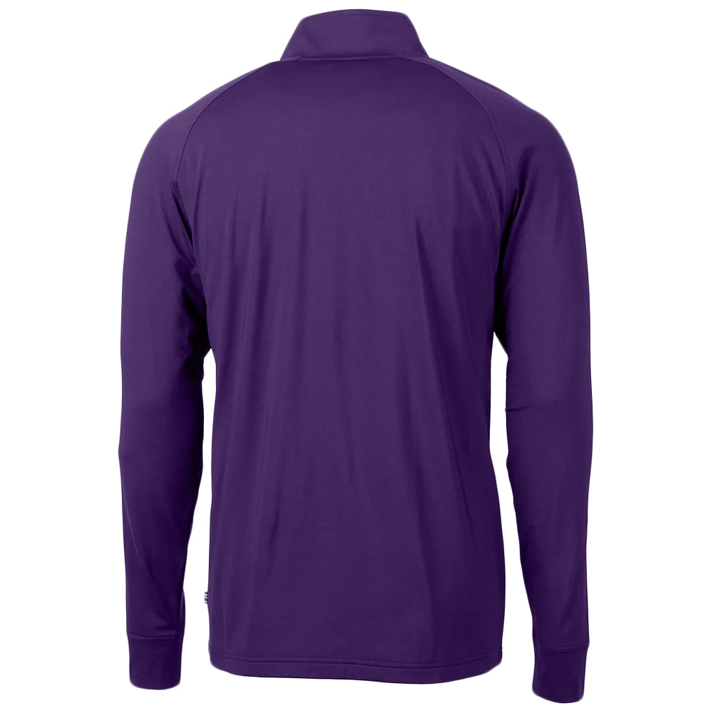 Clemson Cutter & Buck Fighting Tiger Adapt Quarter Zip - PURPLE