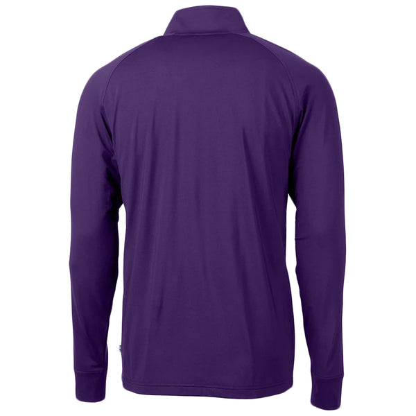 Clemson Cutter & Buck Fighting Tiger Adapt Quarter Zip - PURPLE