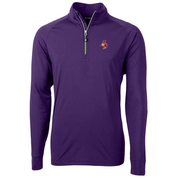Clemson Cutter & Buck Fighting Tiger Adapt Quarter Zip