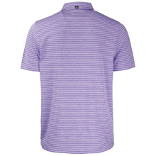 Clemson Cutter & Buck Fighting Tiger Heather Stripe Polo - PURPLE