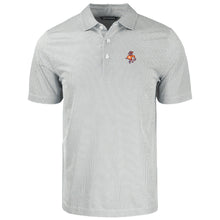 Clemson Cutter & Buck Fighting Tiger Symmetry Polo - LT GREY