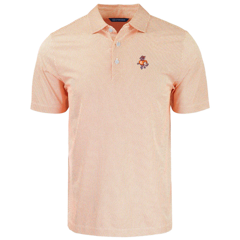 Clemson Cutter & Buck Fighting Tiger Symmetry Polo - ORANGE