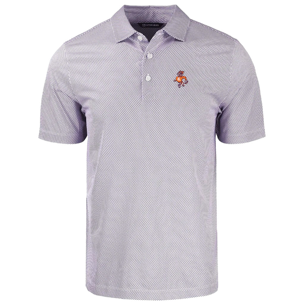 Clemson Cutter & Buck Fighting Tiger Symmetry Polo - PURPLE