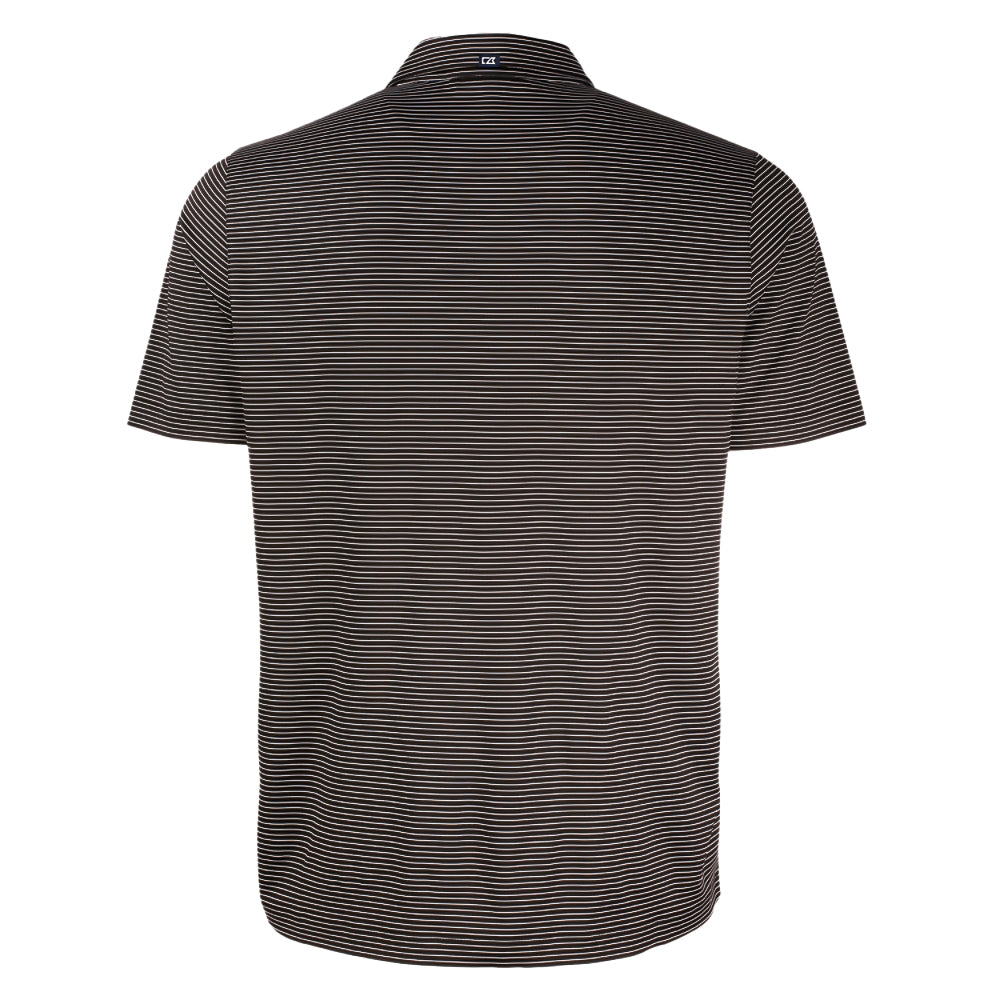 Clemson Cutter & Buck Forge Fine Line Polo - BLACK