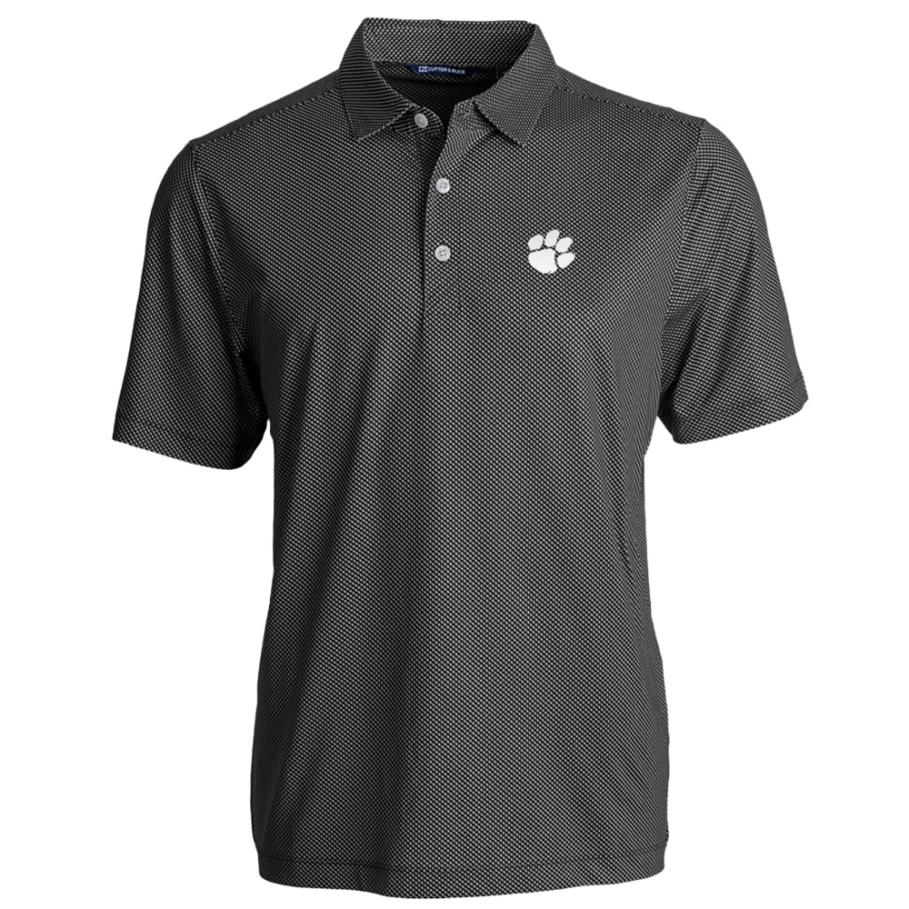 Clemson Cutter & Buck Pike Eco Symmetry Polo - BLACK