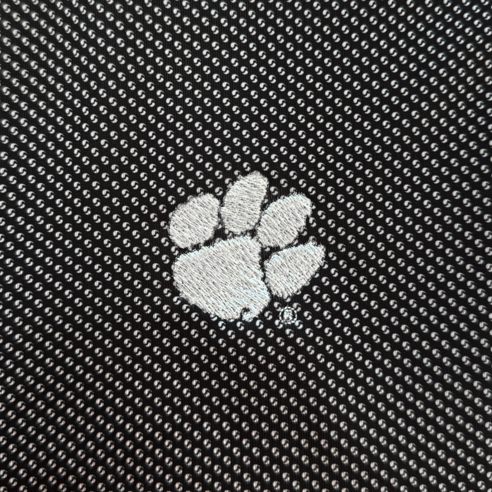 Clemson Cutter & Buck Pike Eco Symmetry Polo - BLACK