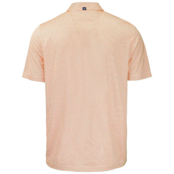 Clemson Cutter & Buck Pike Eco Symmetry Polo - ORANGE