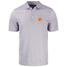 Clemson Cutter & Buck Pike Eco Symmetry Polo - PURPLE
