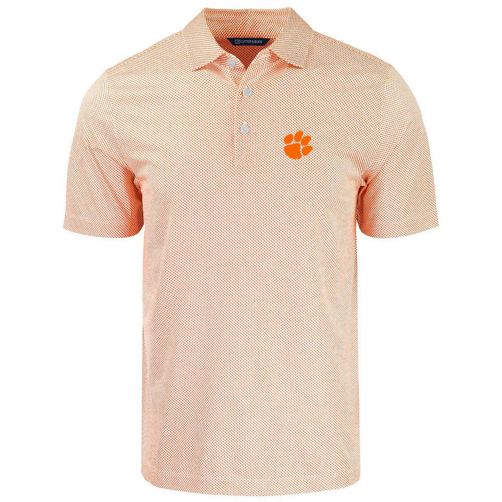 Clemson Cutter & Buck Pike Eco Symmetry Polo