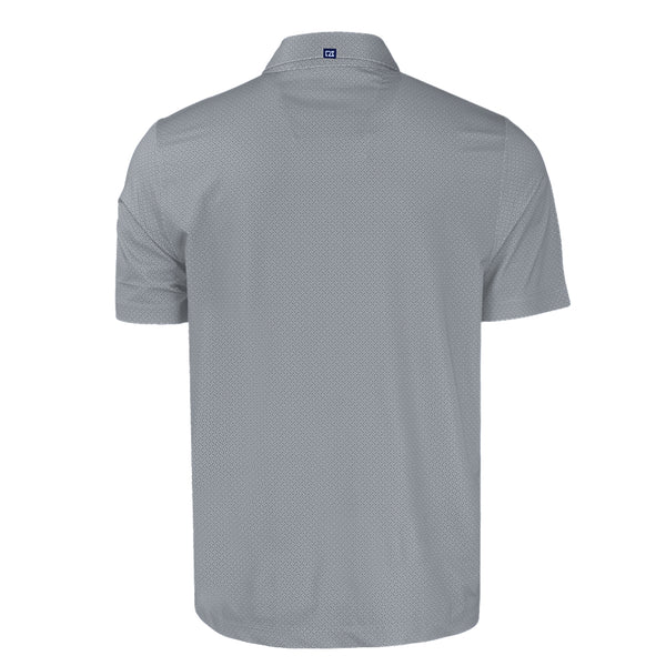 Clemson Cutter & Buck Pike Eco Tonal Geo Print Polo - LT GREY