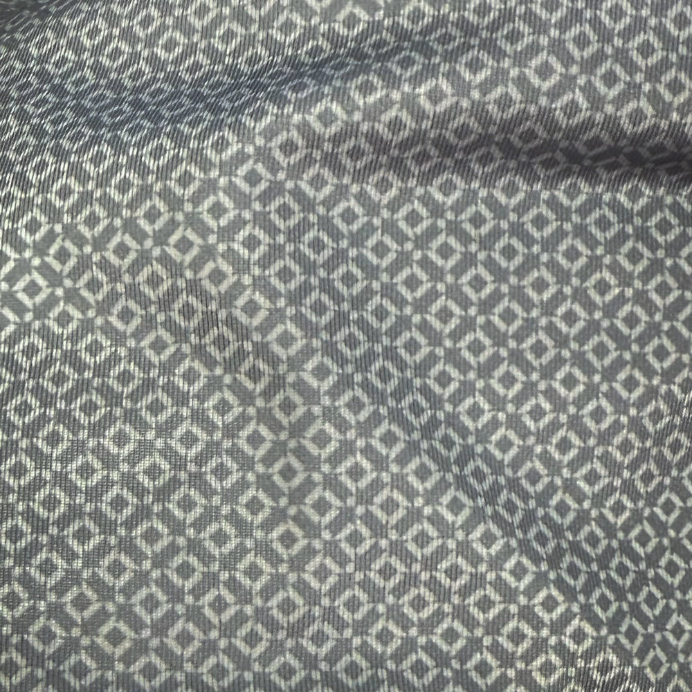 Clemson Cutter & Buck Pike Eco Tonal Geo Print Polo - LT GREY