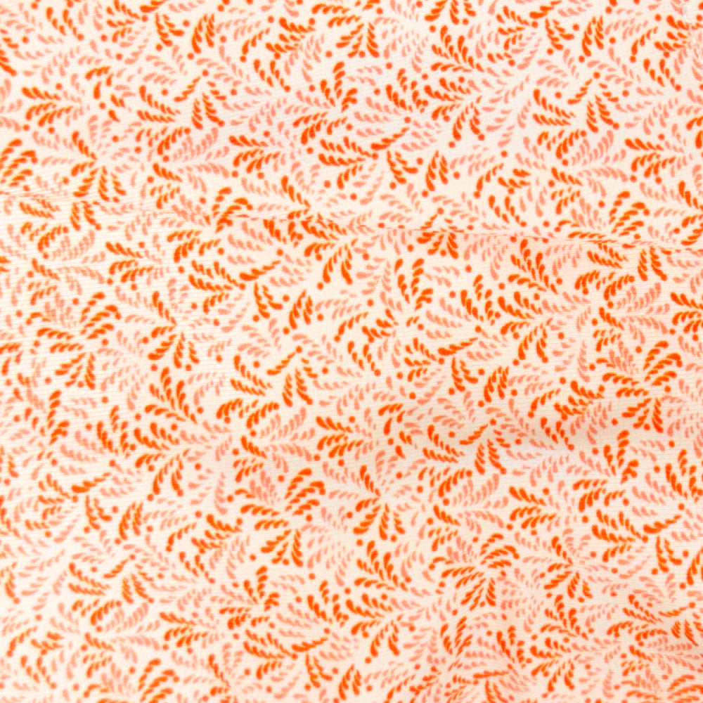 Clemson Cutter & Buck Pike Fern Print Polo - ORANGE
