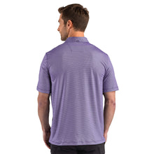 Clemson Cutter & Buck Pike Lattice Print Polo - PURPLE