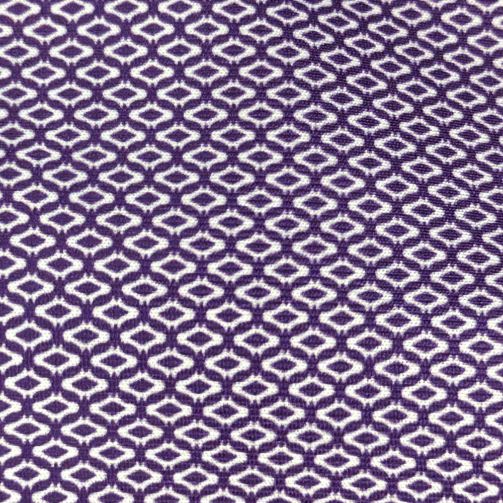 Clemson Cutter & Buck Pike Lattice Print Polo - PURPLE