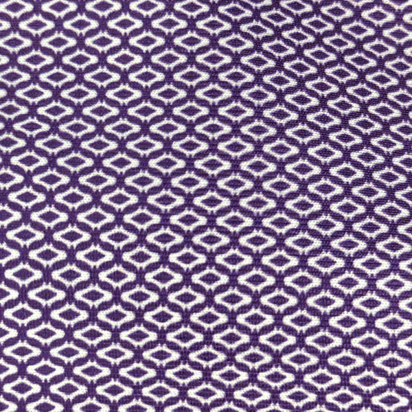 Clemson Cutter & Buck Pike Lattice Print Polo - PURPLE