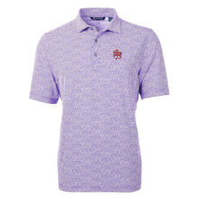 Clemson Cutter & Buck Vault Tiger Botanical Polo - PURPLE