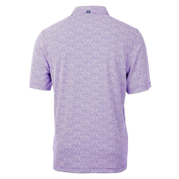 Clemson Cutter & Buck Vault Tiger Botanical Polo - PURPLE